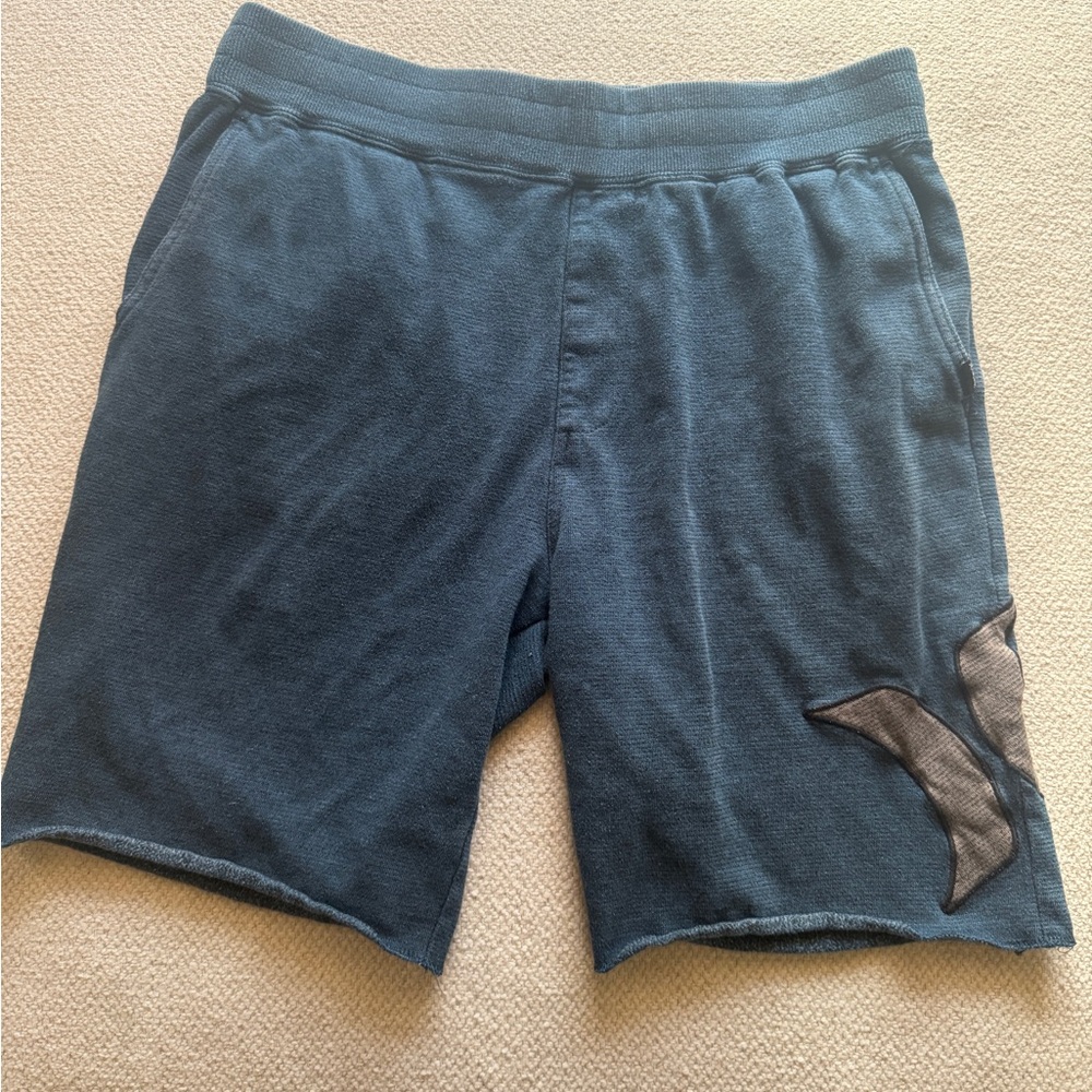 Hurley Men’s Blue Cotton Blend Elastic Waist Casual Shorts